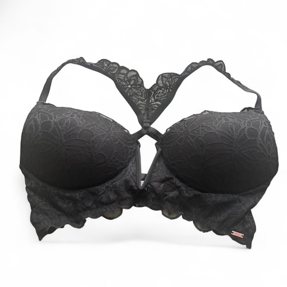 PINK Victoria's Secret Other - VS Victoria’s Secret pink / black date Push up bra Lace Bralette Large plunge
